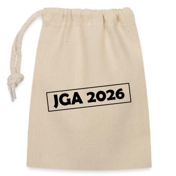 JGA 2026 - Sac cadeau en coton avec cordon (14 x 20 cm) - nature - Devant