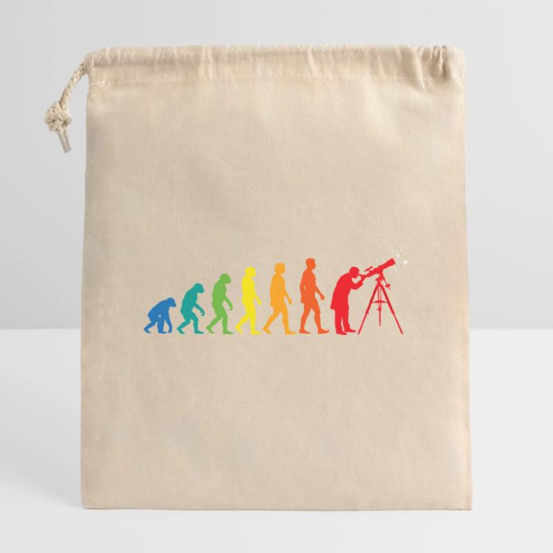 Astronomie de l’évolution – Conception de télescopes spatiaux Sac cadeau en coton avec cordon (14 x 20 cm)