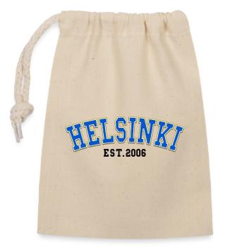 Helsinki Est. 2006 - Closable cotton gift bag (14x20cm) - nature - Front