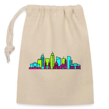 Manila City Skyline Rizal Monument Moderne Kunst - Verschließbarer Geschenkbeutel aus Baumwolle (14x20cm) - Natur - Vorne