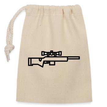 sniper - Closable cotton gift bag (14x20cm) - nature - Front