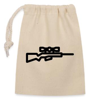 sniper - Closable cotton gift bag (14x20cm) - nature - Front
