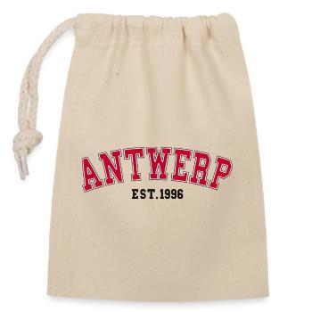 Anvers Fondée en 1996 - Sac cadeau en coton avec cordon (14 x 20 cm) - nature - Devant