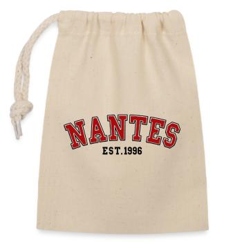 Nantes Est. 1996 - Closable cotton gift bag (14x20cm) - nature - Front