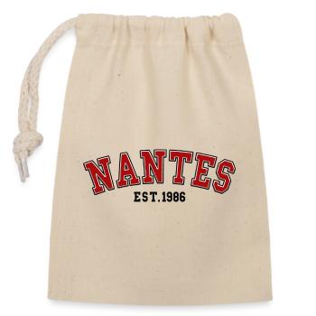 Nantes Est. 1986 - Closable cotton gift bag (14x20cm) - nature - Front