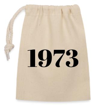 1973 Vintage 1973 Retro 1973 Birthday 1973 - Closable cotton gift bag (14x20cm) - nature - Front