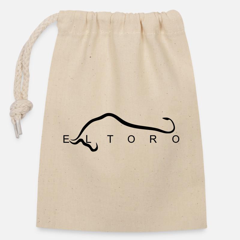 El_Toro - Sac cadeau en coton avec cordon (14 x 20 cm) - nature