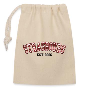Strasbourg Est. 2006 - Closable cotton gift bag (14x20cm) - nature - Front