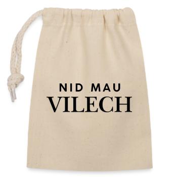 Nid mau Vilech - Verschließbarer Geschenkbeutel aus Baumwolle (14x20cm) - Natur - Vorne