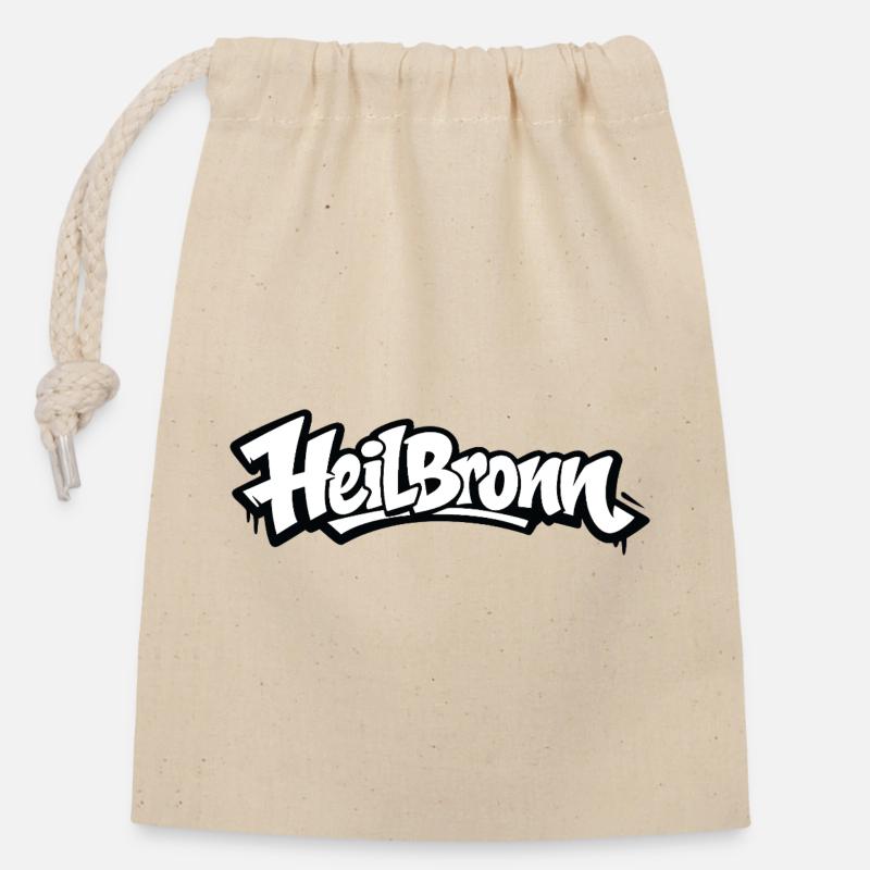 Heilbronn Graffiti Logo Tee - Closable cotton gift bag (14x20cm) - nature