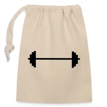 2541614 14692812 weights - Closable cotton gift bag (14x20cm) - nature - Front