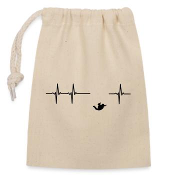 Parachute jumper impulsion - Sac cadeau en coton avec cordon (14 x 20 cm) - nature - Devant