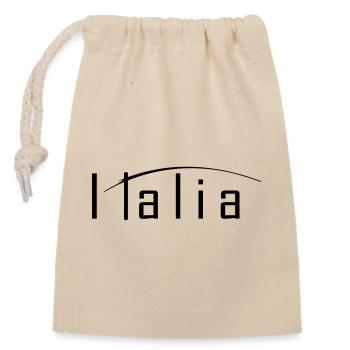 Italia - Sac cadeau en coton avec cordon (14 x 20 cm) - nature - Devant