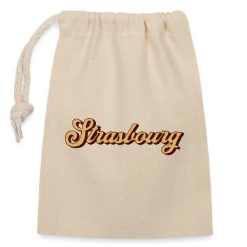Vintage Strasbourg France - Closable cotton gift bag (14x20cm) - nature - Front