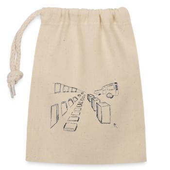 perspective master for bright - Closable cotton gift bag (14x20cm) - nature - Front