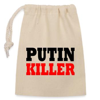 Putin killer - Closable cotton gift bag (14x20cm) - nature - Front