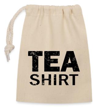 Tea Shirt - Closable cotton gift bag (14x20cm) - nature - Front
