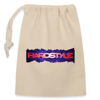 Hardstyle Neon Burst Logo - Verschließbarer Geschenkbeutel aus Baumwolle (14x20cm) - Natur - Vorne