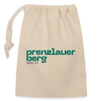 Prenzlauer Berg Berlin - Beautiful, simple design - Closable cotton gift bag (14x20cm) - nature - Front