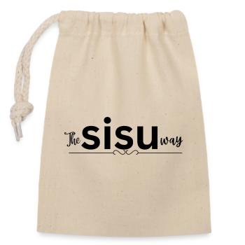 La voie Sisu - Sac cadeau en coton avec cordon (14 x 20 cm) - nature - Devant