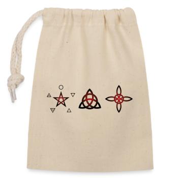 Symboles wiccanes - Art mystique - Sac cadeau en coton avec cordon (14 x 20 cm) - nature - Devant