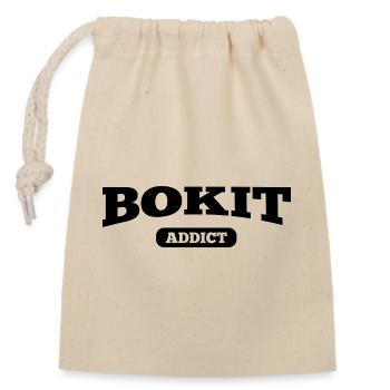 T-Shirt Guadeloupe-Humor – "Bokit Addict" - Verschließbarer Geschenkbeutel aus Baumwolle (14x20cm) - Natur - Vorne