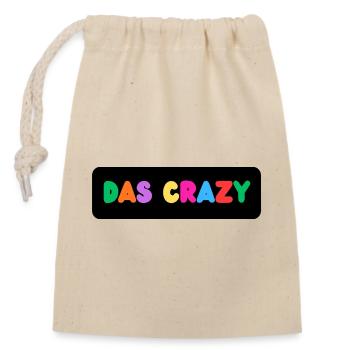 Das Crazy - Verschließbarer Geschenkbeutel aus Baumwolle (14x20cm) - Natur - Vorne