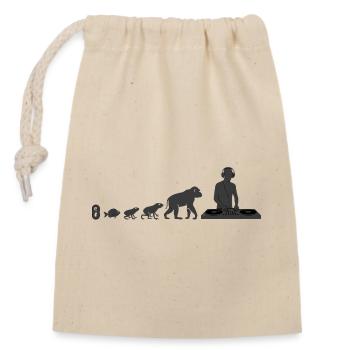 Evolution to DJ - Closable cotton gift bag (14x20cm) - nature - Front