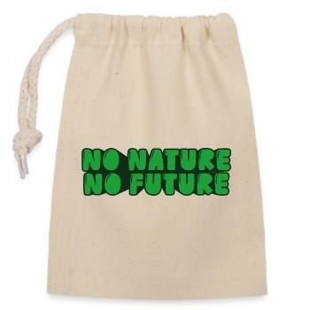 No Nature No Future - Closable cotton gift bag (14x20cm) - nature - Front