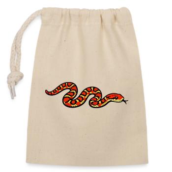 Fiery Snake Pattern - Closable cotton gift bag (14x20cm) - nature - Front