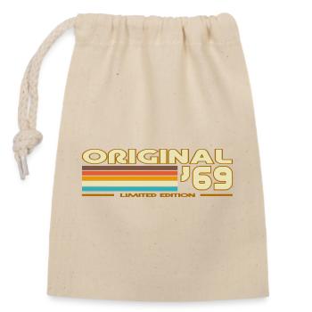 1969 - Closable cotton gift bag (14x20cm) - nature - Front