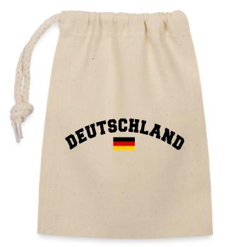 DEUTSCHLAND GERMANY EUROPA DEUTSCHE SPORT FAN - Verschließbarer Geschenkbeutel aus Baumwolle (14x20cm) - Natur - Vorne