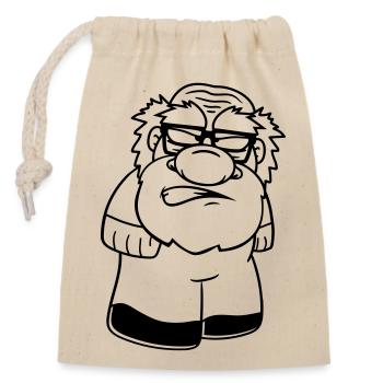 nain petit visage tête boes veraergert wue - Sac cadeau en coton avec cordon (14 x 20 cm) - nature - Devant