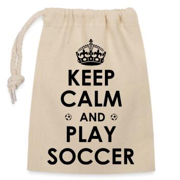 Fußball Football - Sac cadeau en coton avec cordon (14 x 20 cm) - nature - Devant
