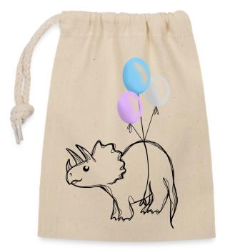 Pridosaur Dinosaur Trans - Closable cotton gift bag (14x20cm) - nature - Front