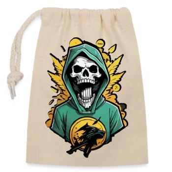 La mort dans le quartier - Sac cadeau en coton avec cordon (14 x 20 cm) - nature - Devant