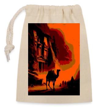 Petra Camel - Closable cotton gift bag (14x20cm) - nature - Front