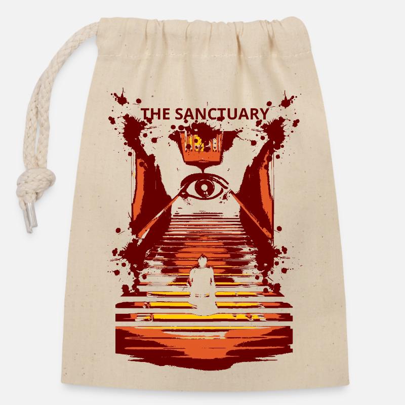 The Sanctuary - Verschließbarer Geschenkbeutel aus Baumwolle (14x20cm) - Natur