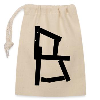 Urban letter - Closable cotton gift bag (14x20cm) - nature - Front