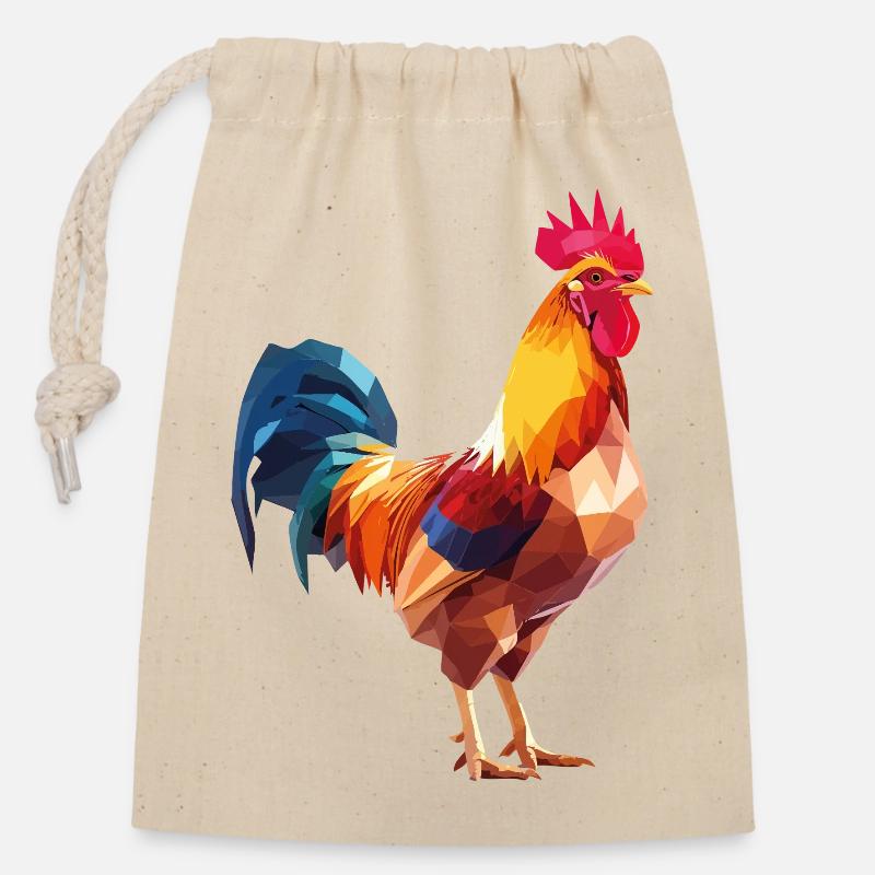 Hahnp2 - Sac cadeau en coton avec cordon (14 x 20 cm) - nature