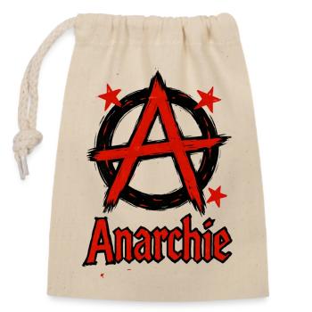 Anarchie – Punk – Revolution - Verschließbarer Geschenkbeutel aus Baumwolle (14x20cm) - Natur - Vorne