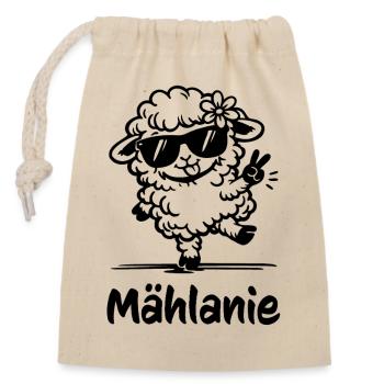 Mählanie Dancing Sheep Funny Pun - Closable cotton gift bag (14x20cm) - nature - Front