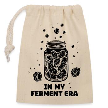 Dans mon pot Mason à l’ère de la fermentation - Sac cadeau en coton avec cordon (14 x 20 cm) - nature - Devant