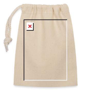 Missing Image – File Not Found Portrait - Closable cotton gift bag (14x20cm) - nature - Front