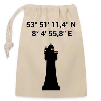 Phare de Sable Rouge - Mer du Nord maritime mer Baltique - Sac cadeau en coton avec cordon (14 x 20 cm) - nature - Devant