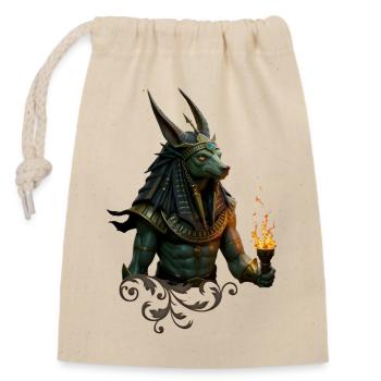 Dragon Egyptian Fire Priest - Closable cotton gift bag (14x20cm) - nature - Front