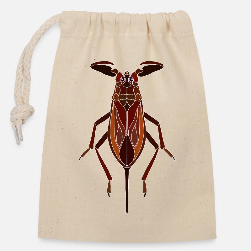 Water scorpion - Closable cotton gift bag (14x20cm) - nature
