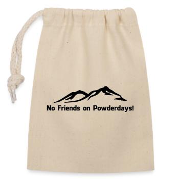 Amis de no sur Powderdays - Sac cadeau en coton avec cordon (14 x 20 cm) - nature - Devant