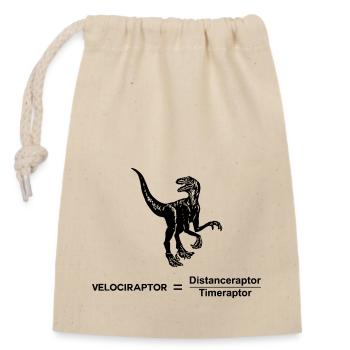 Velociraptor drôle de science Graphique - Sac cadeau en coton avec cordon (14 x 20 cm) - nature - Devant