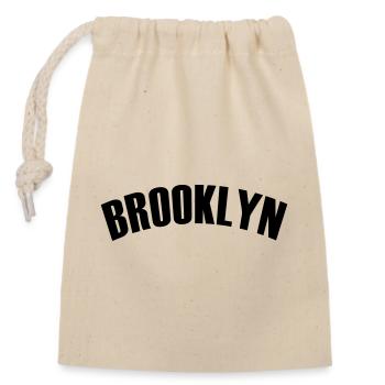 Chemise Brooklyn - Sac cadeau en coton avec cordon (14 x 20 cm) - nature - Devant